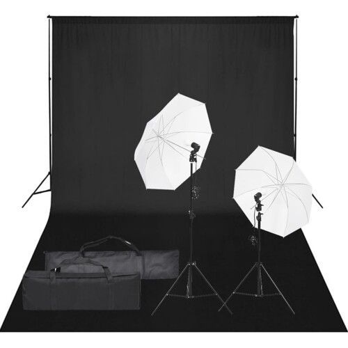 vidaXL Fotografska studijska oprema sa setom svjetala i pozadinom