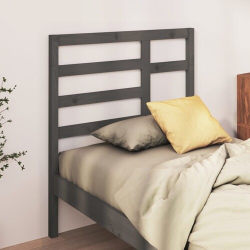 vidaXL Uzglavlje za krevet sivo 96 x 4 x 104 cm od masivne borovine