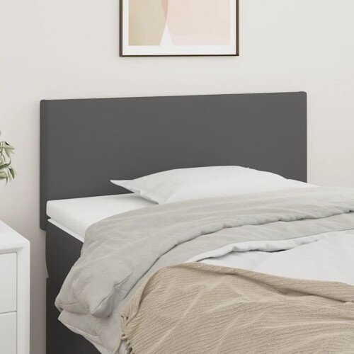 vidaXL Uzglavlje sivo 100x5x78/88 cm od umjetne kože