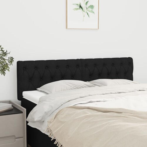 vidaXL Uzglavlja 2 kom crna 72x7x78/88 cm od tkanine