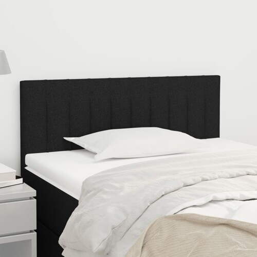vidaXL Uzglavlje crni 100x5x78/88 cm od tkanine
