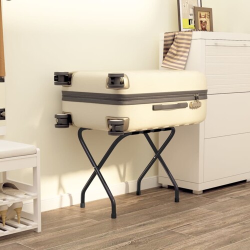 vidaXL Stalak za prtljagu crni 56 x 40 x 49 cm