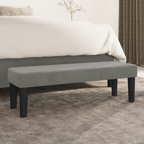vidaXL Klupa svjetlosivi 100x30x30 cm baršunasti