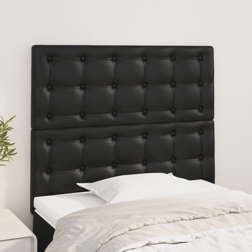 vidaXL Uzglavlja 2 kom crna 100x5x78/88 cm od umjetne kože