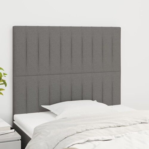 vidaXL Uzglavlja 2 kom tamnosiva 80x5x78/88 cm od tkanine