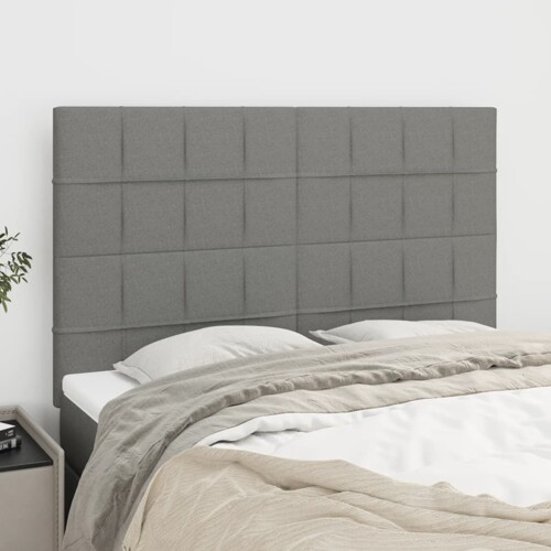 vidaXL Uzglavlja 4 kom tamnosivi 72 x 5 x 78/88 cm od tkanine