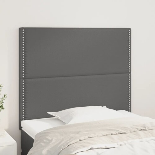 vidaXL Uzglavlja 2 kom siva 90x5x78/88 cm od umjetne kože