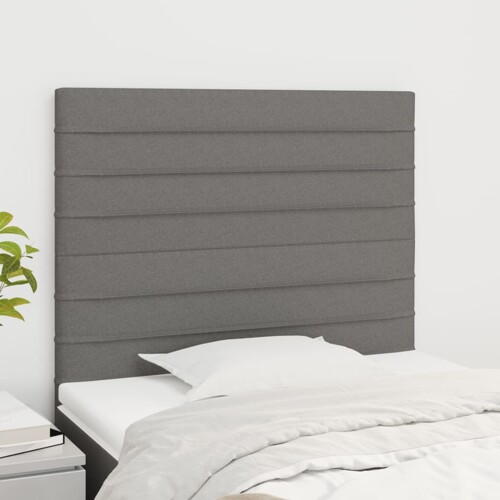vidaXL Uzglavlja 2 kom tamnosiva 100x5x78/88 cm od tkanine
