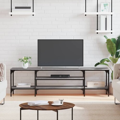 vidaXL TV ormarić boja hrasta sonome 161x35x45 cm od drva i željeza