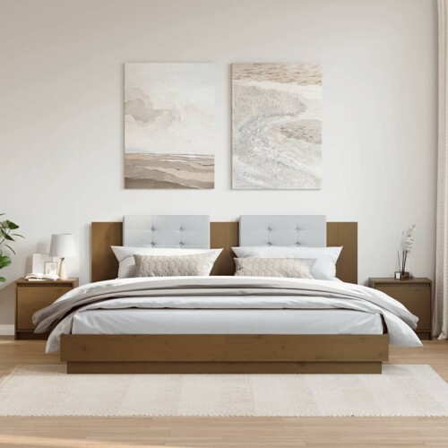 vidaXL Noćni ormarići 2 kom boja meda 40x30,5x40 cm masivna borovina