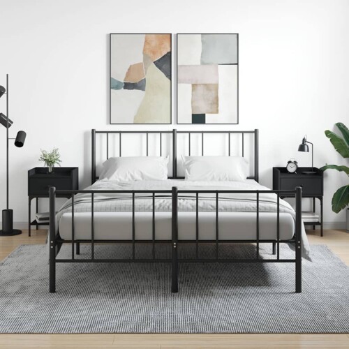 vidaXL Noćni ormarići 2 kom crni 40,5x31x60 cm od konstruiranog drva