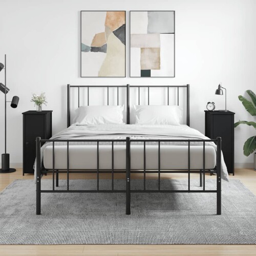 vidaXL Noćni ormarići 2 kom crni 32 x 42 x 80 cm od konstruiranog drva