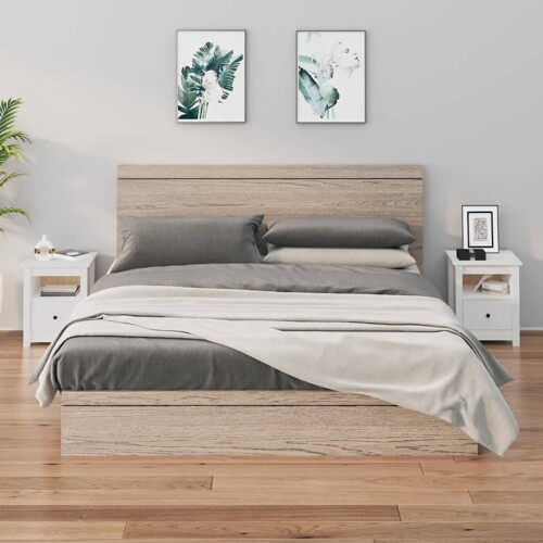 vidaXL Noćni ormarići 2 kom bijeli 40 x 35 x 49 cm od masivne borovine