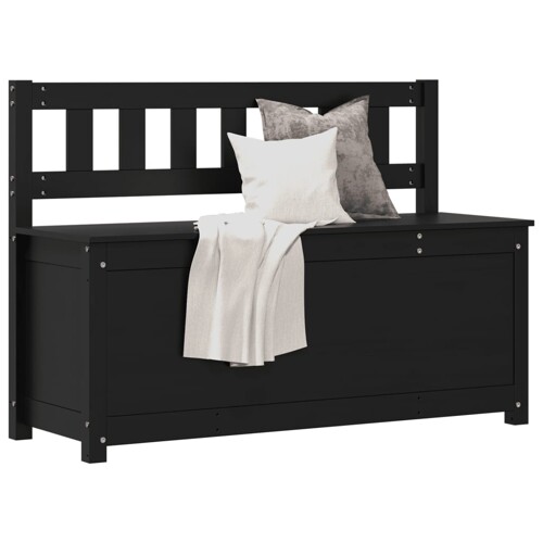 vidaXL Klupa crna 110 x 41 x 76,5 cm od masivne borovine