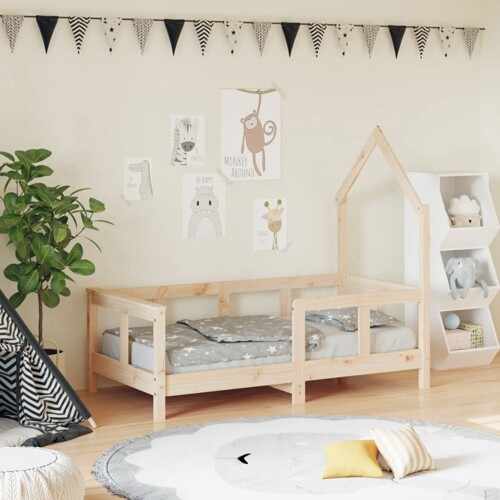 vidaXL Okvir za dječji krevet 70 x 140 cm od masivne borovine