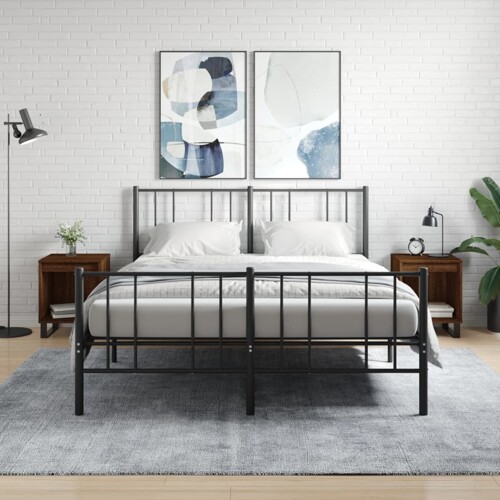 vidaXL Noćni ormarići 2 kom boja hrasta 40x35x50 cm konstruirano drvo