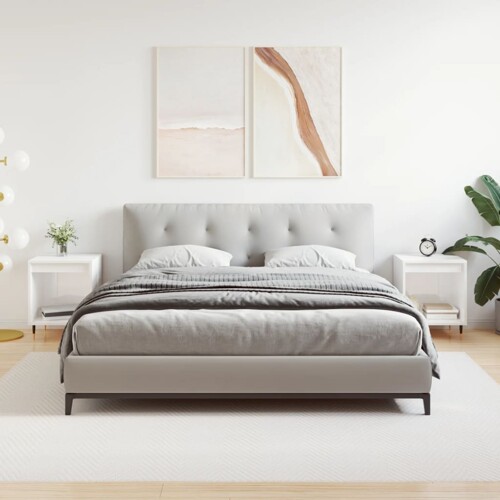 vidaXL Noćni ormarići 2 kom sjajni bijeli 40x35x50cm konstruirano drvo