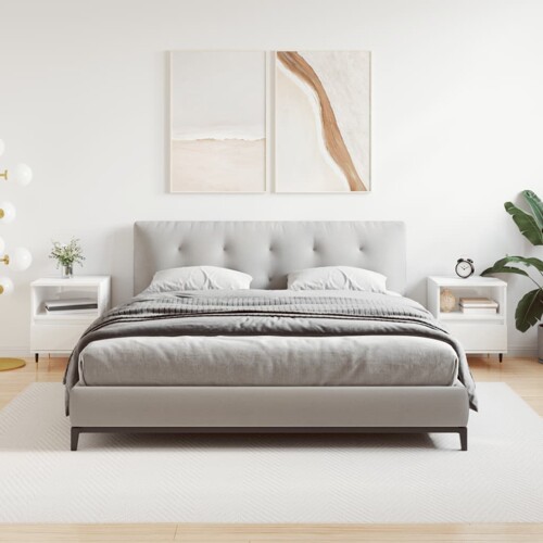 vidaXL Noćni ormarići 2 kom sjajni bijeli 40x35x50cm konstruirano drvo