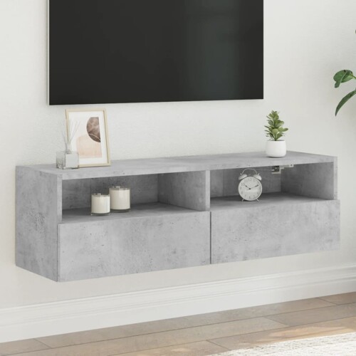 vidaXL Zidni TV ormarić boja betona 100 x 30 x 30 cm konstruirano drvo