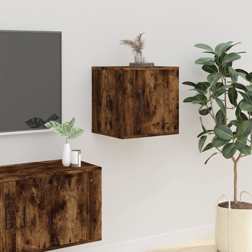 vidaXL Zidni TV ormarić Boja dimljenog hrasta 40x34,5x40 cm