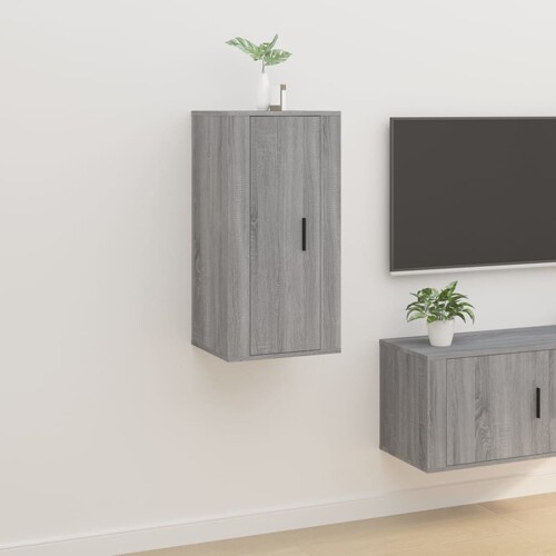 vidaXL Zidni TV ormarić Boja sivog hrasta sonome 40x34,5x80 cm