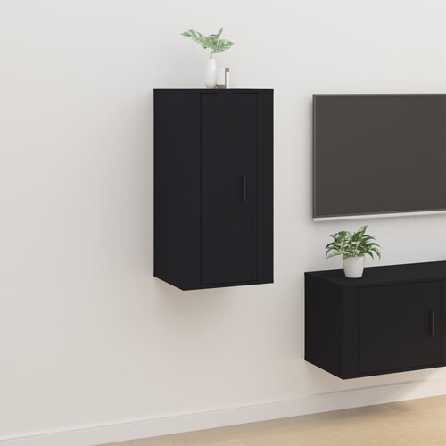 vidaXL Zidni TV ormarić crna 40x34,5x80 cm