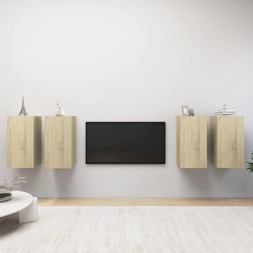 vidaXL TV ormarić 4 kom boja hrasta 30,5x30x60 cm konstruirano drvo