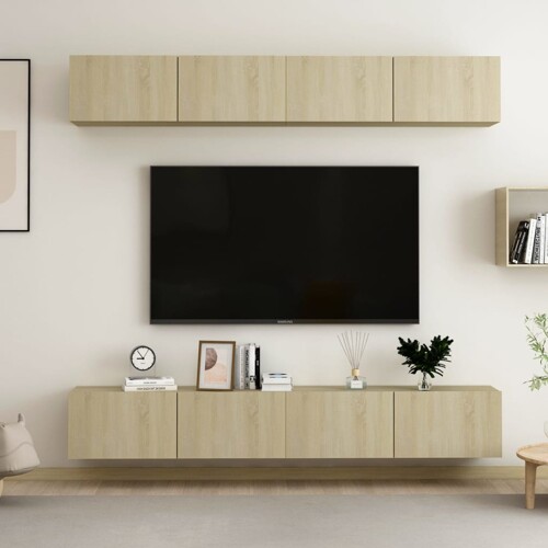 vidaXL TV ormarići 4 kom boja hrasta 100x30x30 cm konstruirano drvo