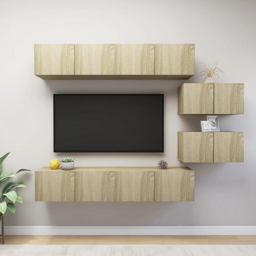 vidaXL 6-dijelni set TV ormarića boja hrasta sonome konstruirano drvo