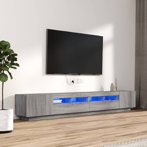 vidaXL 3-dijelni set TV ormarića LED boja hrasta od konstruiranog drva