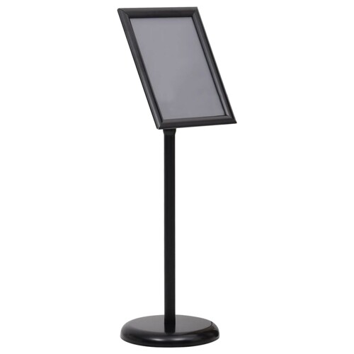 vidaXL Stalak za plakate A4 s postoljem crni od aluminijske legure