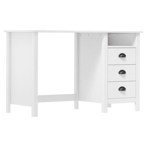 vidaXL Radni stol Hill s 3 ladice 120 x 50 x 74 cm od masivne borovine