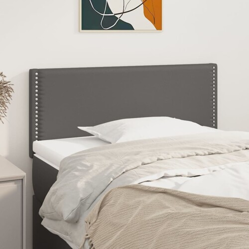 vidaXL Uzglavlje sivo 80 x 5 x 78/88 cm od umjetne kože