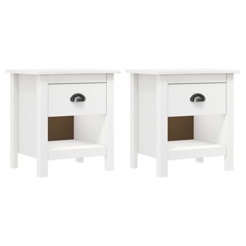vidaXL Noćni ormarići Hill 2 kom 46 x 35 x 49,5 cm od masivne borovine