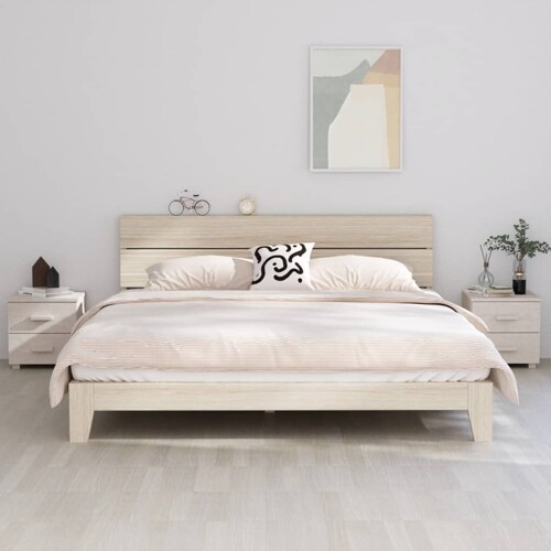vidaXL Noćni ormarići HAMAR 2 kom bijeli 40 x 35 x 44,5 cm od borovine