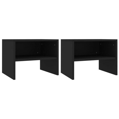 vidaXL Noćni ormarići 2 kom crni 40 x 30 x 30 cm konstruirano drvo