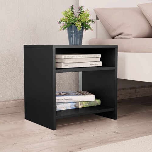 vidaXL Noćni ormarić crni 40 x 30 x 40 cm od konstruiranog drva