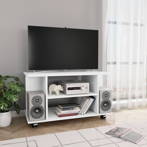 vidaXL TV ormarić s kotačima bijeli 80 x 40 x 45 cm konstruirano drvo