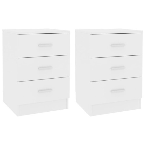vidaXL Noćni ormarići 2 kom bijeli 38 x 35 x 56 cm konstruirano drvo