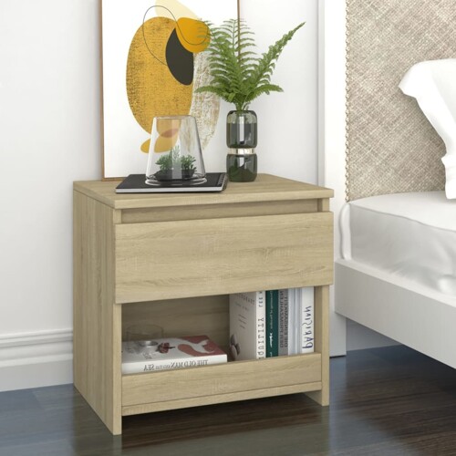 vidaXL Noćni ormarići 2 kom boja hrasta 40x30x39 cm konstruirano drvo