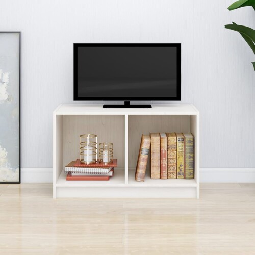 vidaXL TV ormarić bijeli 70 x 33 x 42 cm od masivne borovine