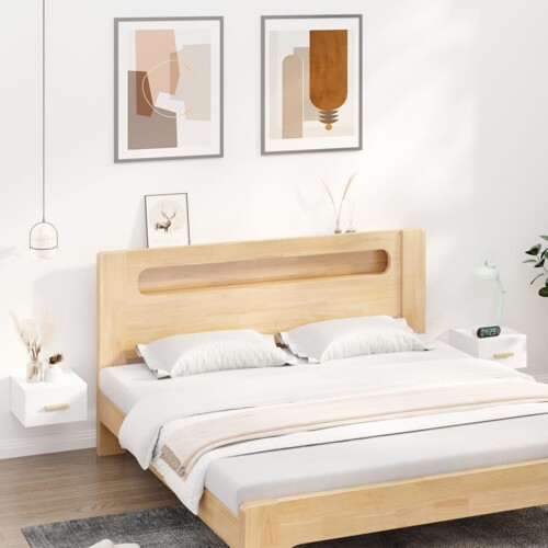 vidaXL Zidni noćni ormarići 2 kom bijeli 35 x 35 x 20 cm