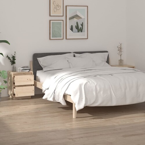vidaXL Noćni ormarići 2 kom 40 x 35 x 50 cm od masivne borovine