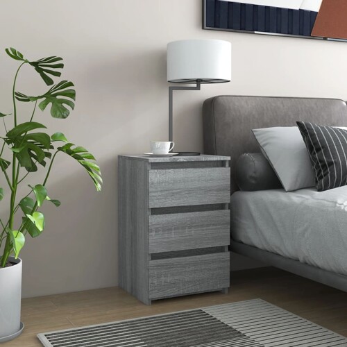 vidaXL Noćni ormarići 2 kom sivi hrast 40x35x62,5 cm konstruirano drvo
