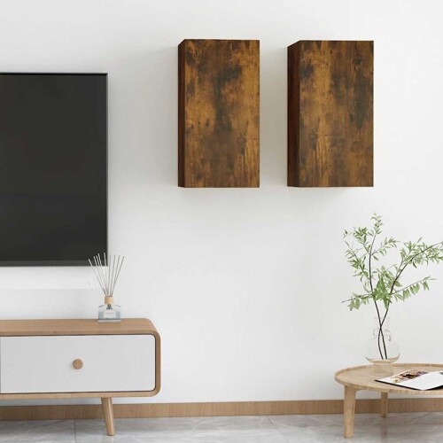 vidaXL TV ormarići 2 kom boja dimljenog hrasta 30,5x30x60 cm drveni