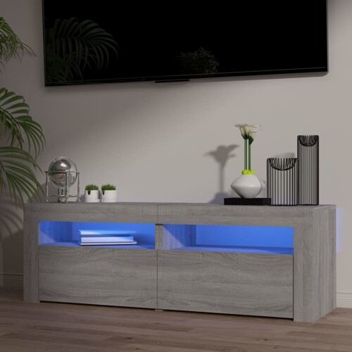 vidaXL TV ormarić s LED svjetlima boja hrasta sonome 120 x 35 x 40 cm