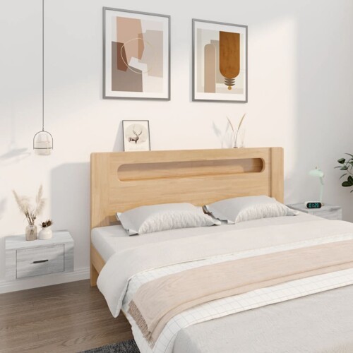 vidaXL Zidni noćni ormarići 2 kom Boja sivog hrasta sonome 50x36x25 cm