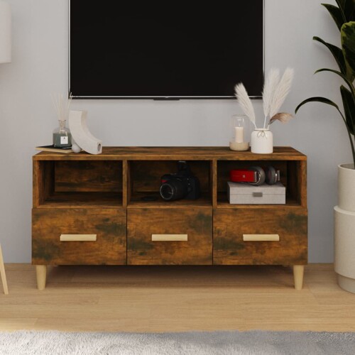 vidaXL TV ormarić boja dimljenog hrasta 102x36x50 cm konstruirano drvo