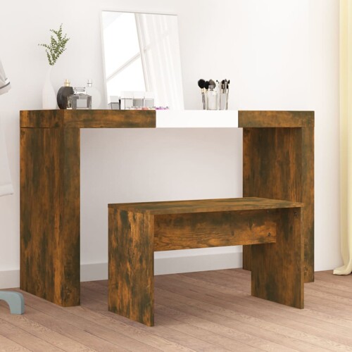 vidaXL Toaletni stolac boja hrasta 70 x 35 x 45 cm konstruirano drvo