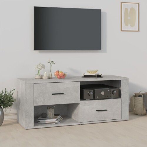 vidaXL TV ormarić beton sivi 100 x 35 x 40 cm od konstruiranog drva